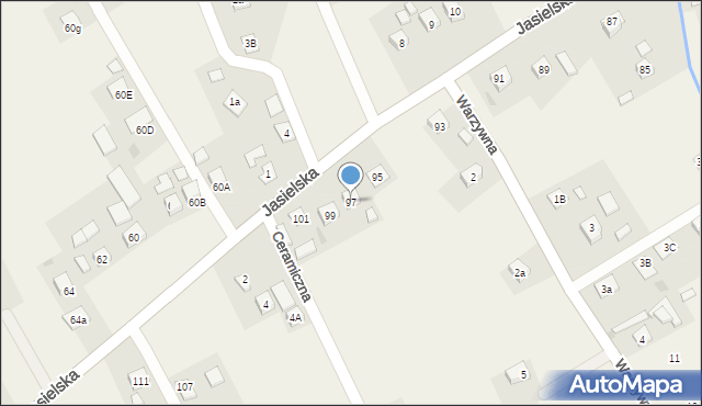 Czudec, Jasielska, 97, mapa Czudec