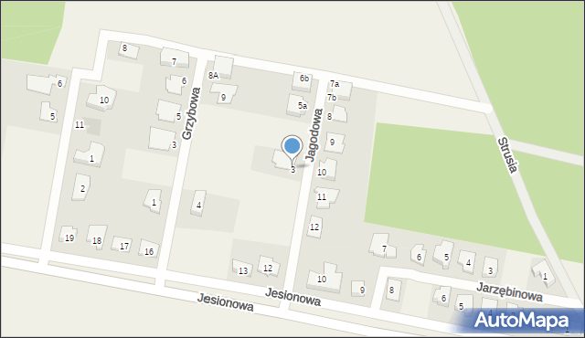 Dąbcze, Jagodowa, 3, mapa Dąbcze