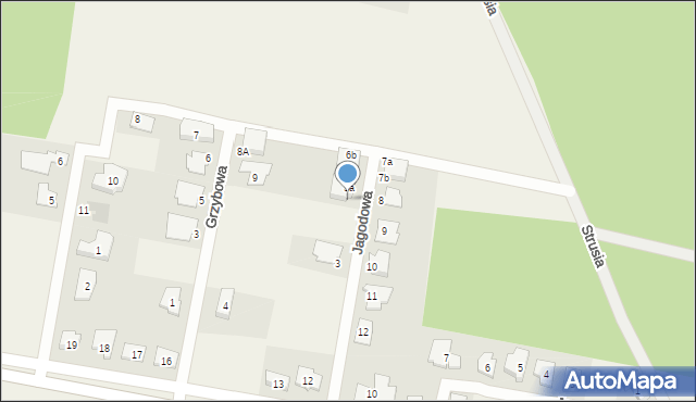 Dąbcze, Jagodowa, 5b, mapa Dąbcze