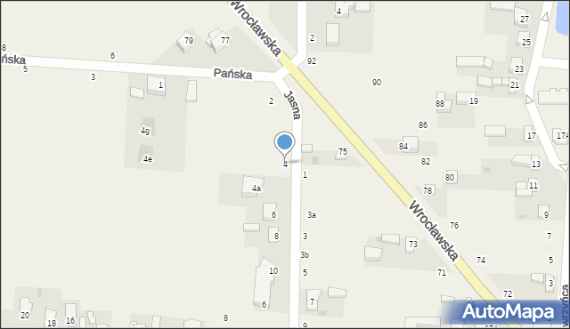 Dąbrowa, Jasna, 4, mapa Dąbrowa