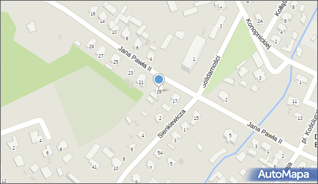 Dąbrowa Białostocka, Jana Pawła II, 19, mapa Dąbrowa Białostocka