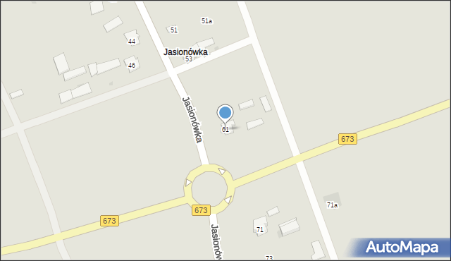 Dąbrowa Białostocka, Jasionówka, 61, mapa Dąbrowa Białostocka