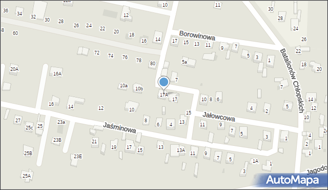 Dąbrowa Górnicza, Jałowcowa, 17A, mapa Dąbrowa Górnicza