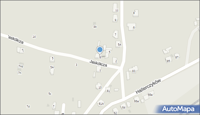 Dąbrowa Górnicza, Jaskółcza, 4, mapa Dąbrowa Górnicza