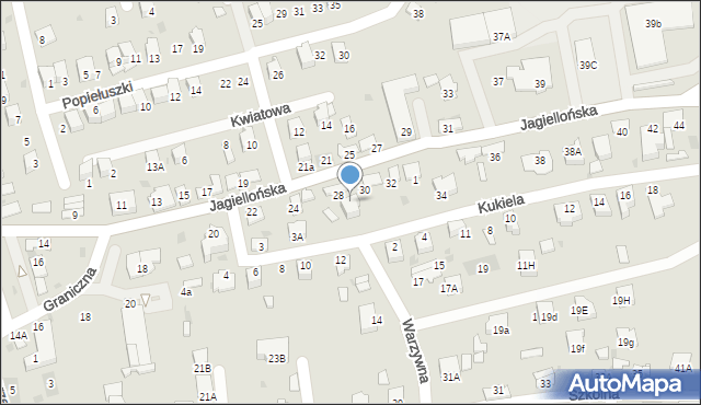 Dąbrowa Tarnowska, Jagiellońska, 28A, mapa Dąbrowa Tarnowska