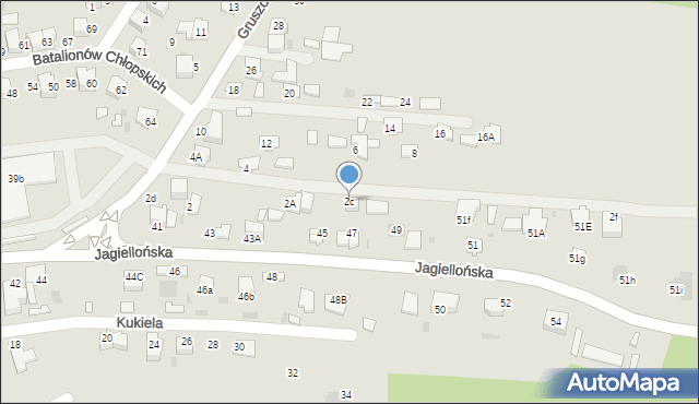 Dąbrowa Tarnowska, Jagiellońska, 2c, mapa Dąbrowa Tarnowska