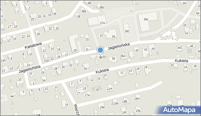 Dąbrowa Tarnowska, Jagiellońska, 36, mapa Dąbrowa Tarnowska