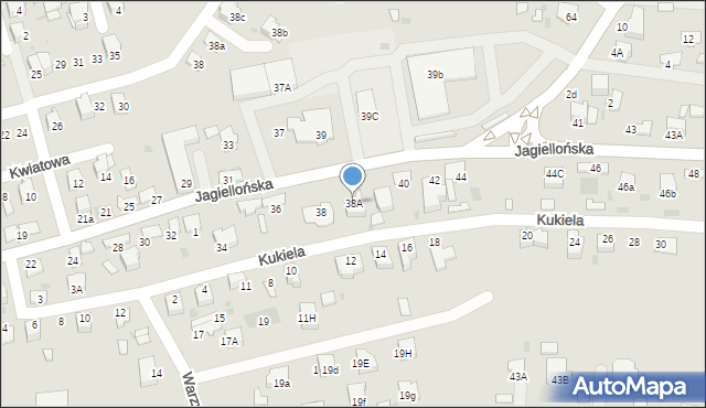 Dąbrowa Tarnowska, Jagiellońska, 38A, mapa Dąbrowa Tarnowska
