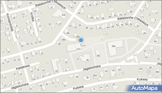 Dąbrowa Tarnowska, Jagiellońska, 39a, mapa Dąbrowa Tarnowska