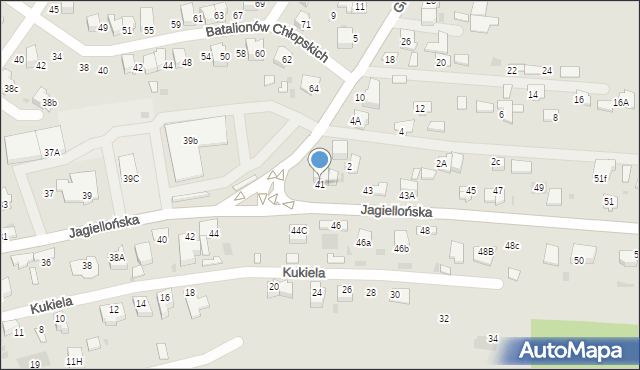 Dąbrowa Tarnowska, Jagiellońska, 41, mapa Dąbrowa Tarnowska