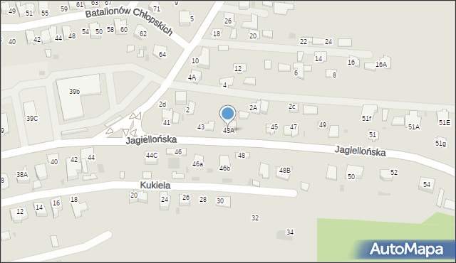 Dąbrowa Tarnowska, Jagiellońska, 43A, mapa Dąbrowa Tarnowska