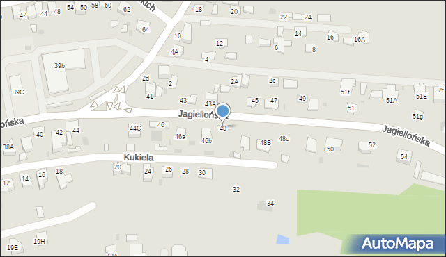 Dąbrowa Tarnowska, Jagiellońska, 48, mapa Dąbrowa Tarnowska