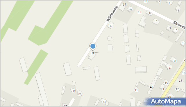 Dąbrowa Zielona, Jaśminowa, 5, mapa Dąbrowa Zielona