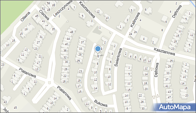 Dąbrówka, Jarzębinowa, 6, mapa Dąbrówka