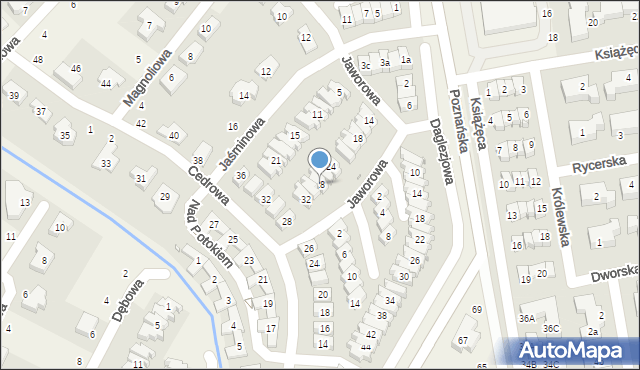 Dąbrówka, Jaworowa, 28, mapa Dąbrówka