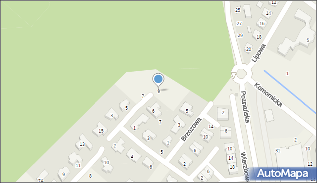 Dąbrówka, Jaworowa, 9, mapa Dąbrówka
