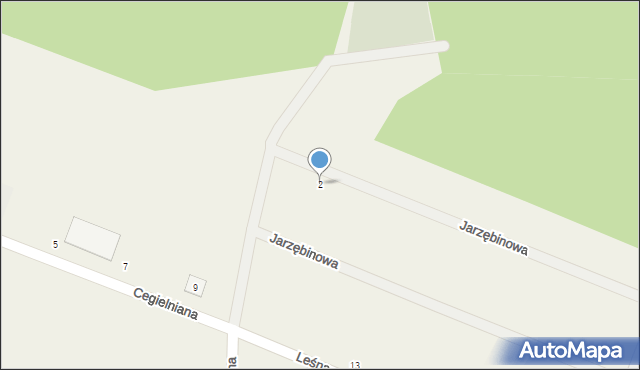 Dąbrówka Wielka, Jarzębinowa, 2, mapa Dąbrówka Wielka