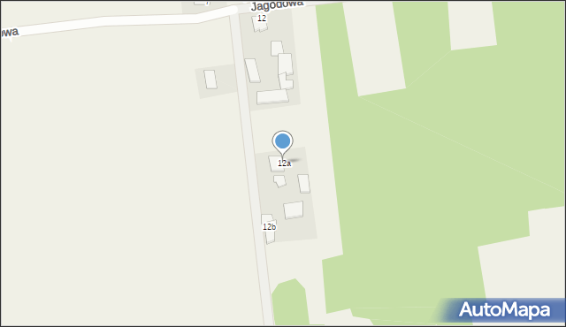Dąbrówka-Wyłazy, Jagodowa, 12a, mapa Dąbrówka-Wyłazy