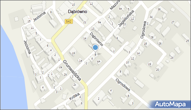 Dąbrówno, Jagiellońska, 6, mapa Dąbrówno