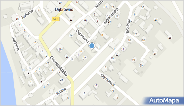 Dąbrówno, Jagiellońska, 6c, mapa Dąbrówno