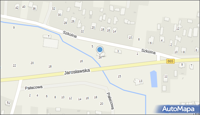 Dachnów, Jarosławska, 14, mapa Dachnów