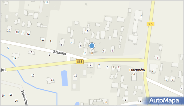 Dachnów, Jarosławska, 8, mapa Dachnów