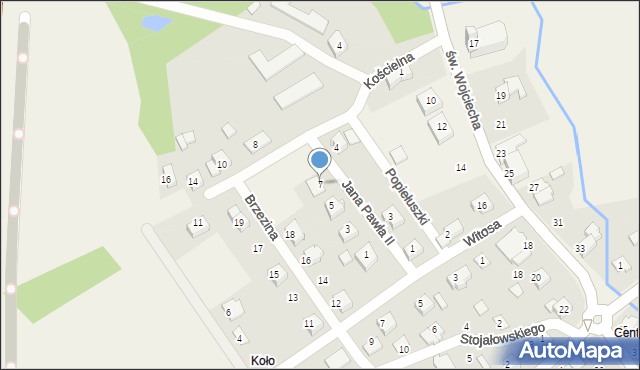 Dankowice, Jana Pawła II, 7, mapa Dankowice