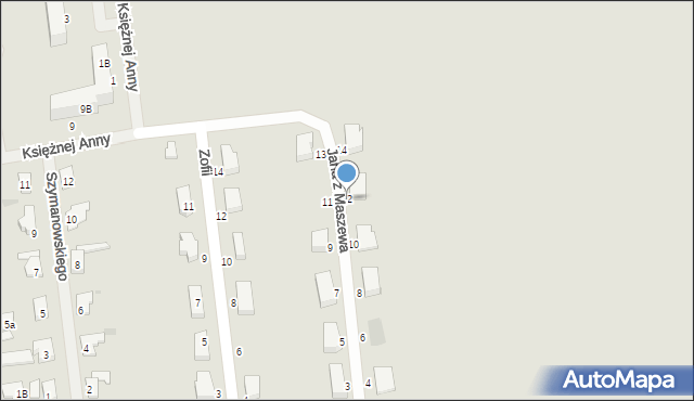 Darłowo, Jana z Maszewa, 12, mapa Darłowo