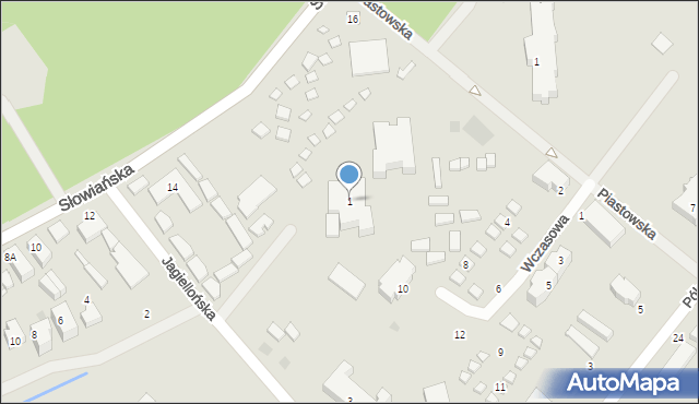 Darłowo, Jagiellońska, 1, mapa Darłowo