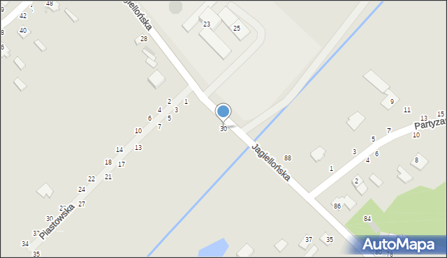 Dęblin, Jagiellońska, 30, mapa Dęblin