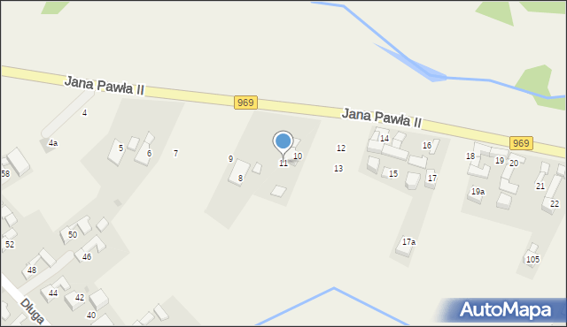 Dębno, Jana Pawła II, 11, mapa Dębno