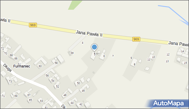 Dębno, Jana Pawła II, 5, mapa Dębno