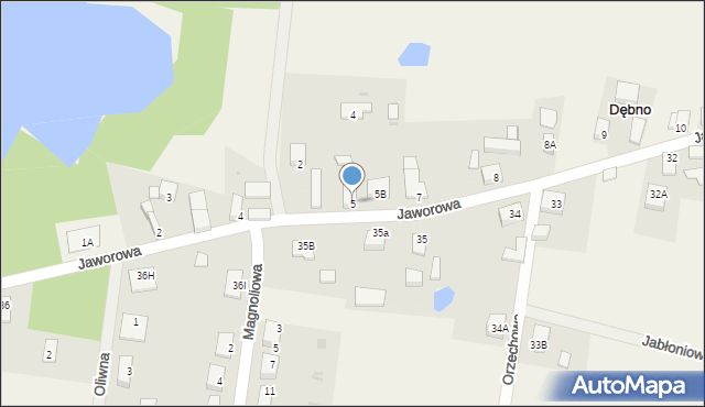 Dębno, Jaworowa, 17, mapa Dębno