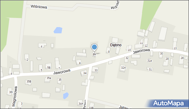 Dębno, Jaworowa, 27, mapa Dębno