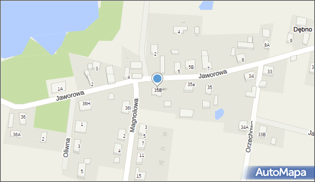 Dębno, Jaworowa, 28, mapa Dębno