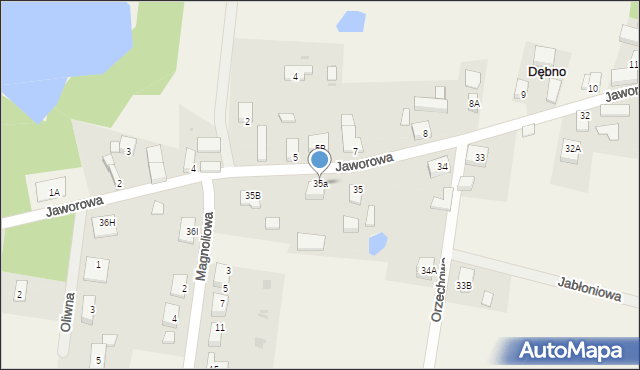 Dębno, Jaworowa, 30, mapa Dębno