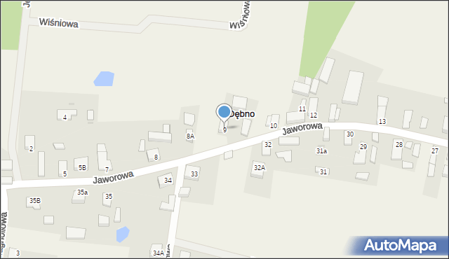 Dębno, Jaworowa, 31, mapa Dębno
