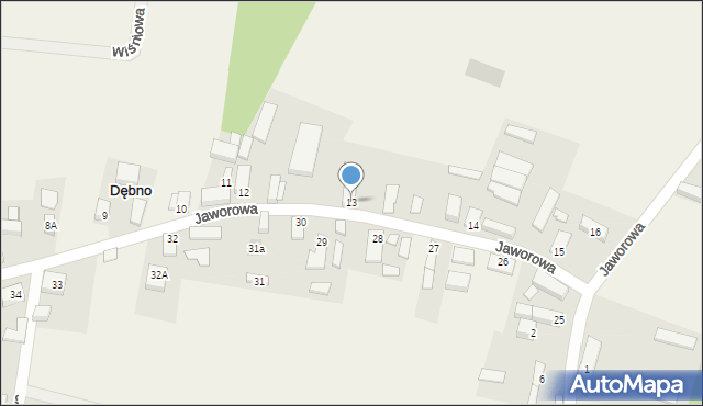 Dębno, Jaworowa, 39, mapa Dębno