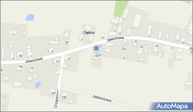 Dębno, Jaworowa, 42a, mapa Dębno