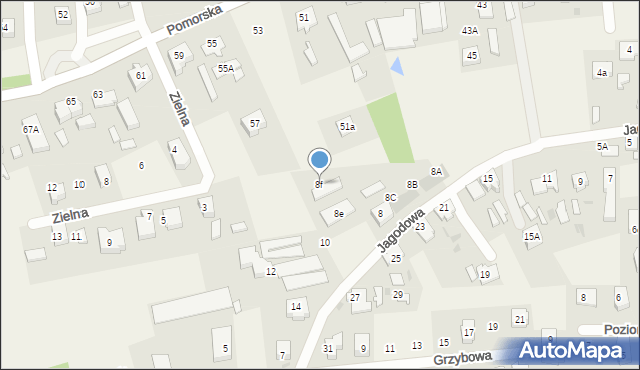 Dębogórze, Jagodowa, 8f, mapa Dębogórze