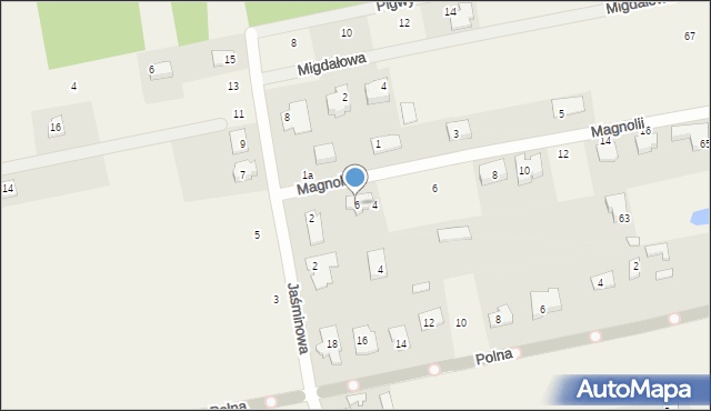 Długa Kościelna, Jaśminowa, 6, mapa Długa Kościelna