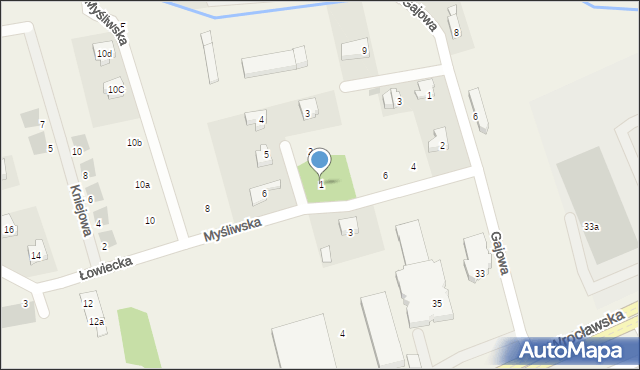 Długołęka, Jaśminowa, 1, mapa Długołęka