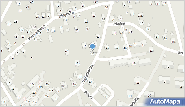 Dobczyce, Jagiellońska, 18, mapa Dobczyce