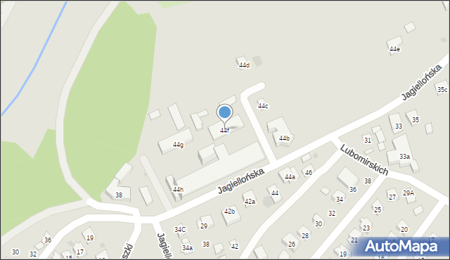 Dobczyce, Jagiellońska, 44f, mapa Dobczyce