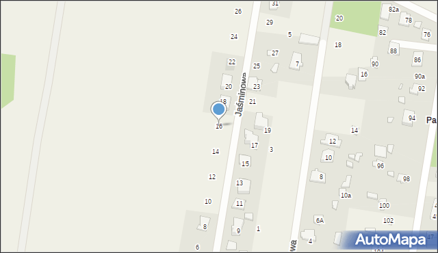 Dobczyn, Jaśminowa, 16, mapa Dobczyn