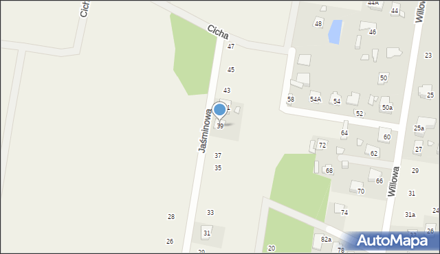 Dobczyn, Jaśminowa, 39, mapa Dobczyn