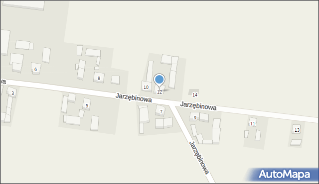 Dobieżyn, Jarzębinowa, 12, mapa Dobieżyn