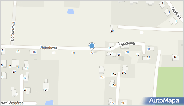 Dobra, Jagodowa, 22, mapa Dobra