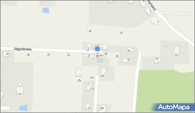 Dobra, Jagodowa, 26, mapa Dobra