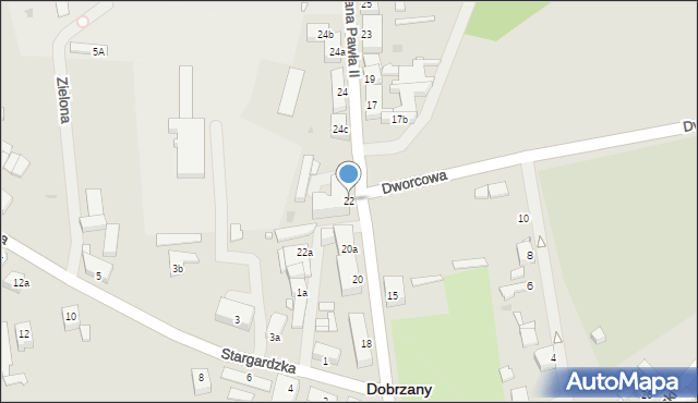 Dobrzany, Jana Pawła II, 22, mapa Dobrzany